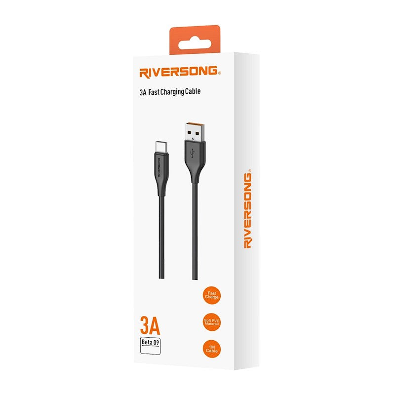 Riversong cable Beta 09 USB - Lightning 1,0m 3A black CL85